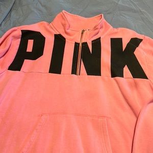 Pink Victoria Secret zipper pull over